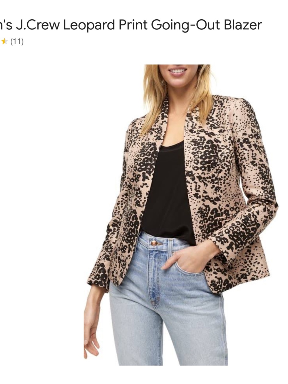 J. Crew Leopard Print Blazer - Beige & Black